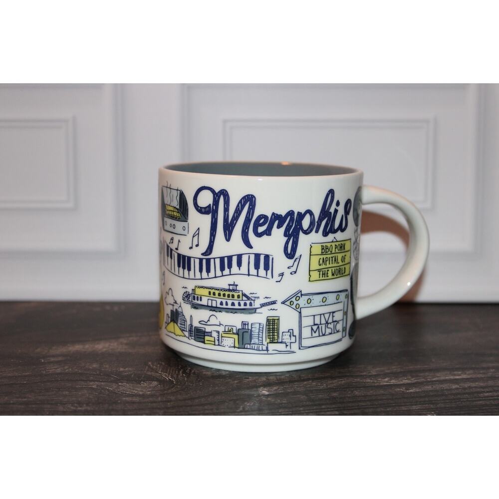 Starbucks 2021 Memphis Mug 14oz Been There Series Coffee Cup EUC